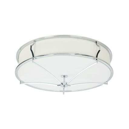 Open Design OR84412 - Kattovalaisin STESSO, 4xE27/12W/230V, halkaisija 65 cm, kiiltävä kromi/valkoinen