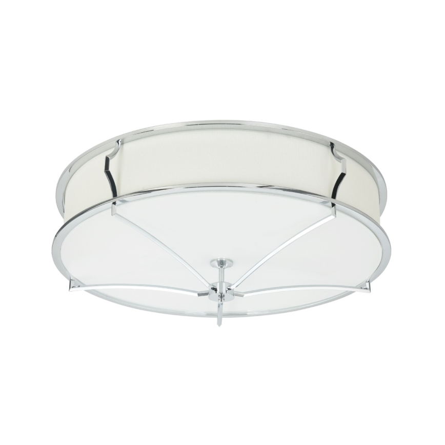Open Design OR84412 - Kattovalaisin STESSO, 4xE27/12W/230V, halkaisija 65 cm, kiiltävä kromi/valkoinen