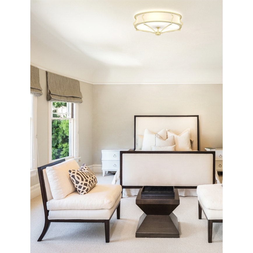 Open Design OR84436 - Kattovalaisin STESSO 4xE27/12W/230V halkaisija 65 cm messinki/valkoinen