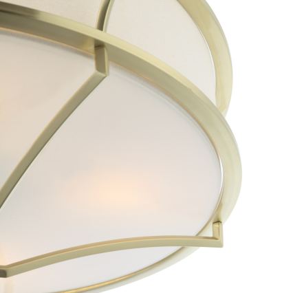 Open Design OR84443 - Kattovalaisin STESSO 6xE27/12W/230V, halkaisija 85 cm, messinki/valkoinen