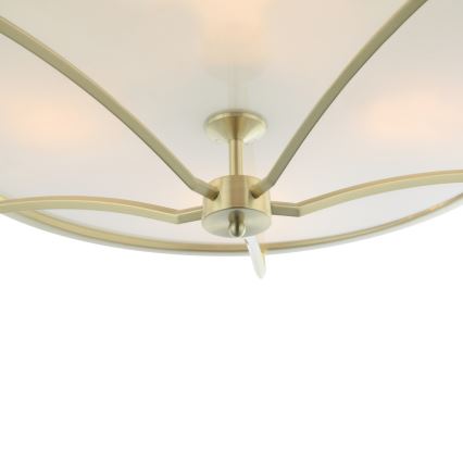 Open Design OR84443 - Kattovalaisin STESSO 6xE27/12W/230V, halkaisija 85 cm, messinki/valkoinen