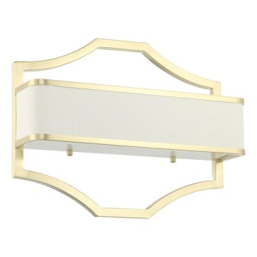 Open Design OR84511 - Seinävalaisin GERDO 2xE14/12W/230V messinki/valkoinen