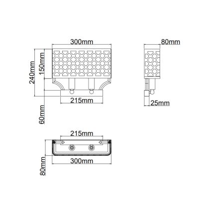 Open Design OR84603 - VERNO-seinävalaisin 2xE14/12W/230V messinki