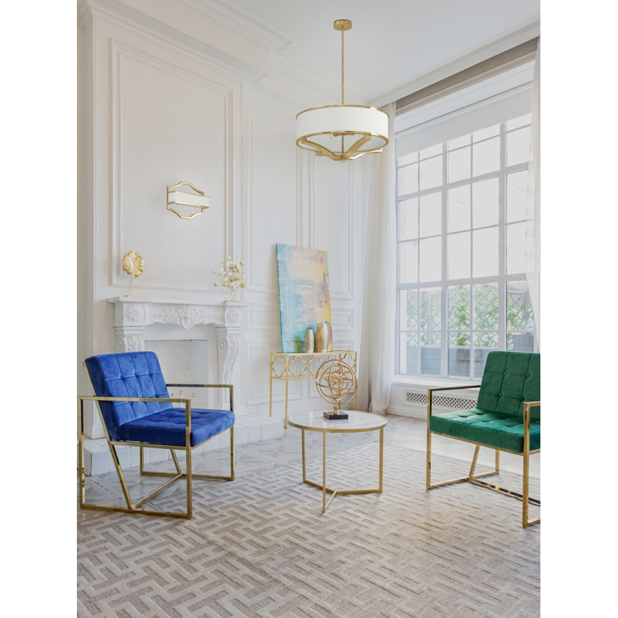 Open Design OR84825 - Riippuvalaisin varrella GERDO 4xE27/12W/230V kultainen/valkoinen