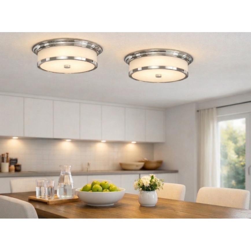 Open Design OR84863 - Kattovalaisin FAMBURO 3xE14/12W/230V halkaisija 31 cm kiillotettu kromi