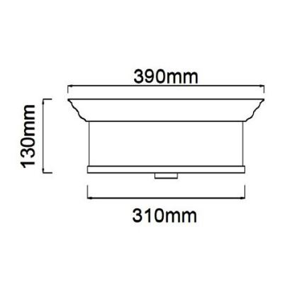 Open Design OR84863 - Kattovalaisin FAMBURO 3xE14/12W/230V halkaisija 31 cm kiillotettu kromi