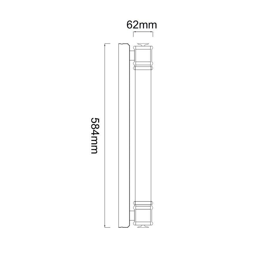 Open Design OR85235 - OMI LED-kylpyhuoneen peilivalaisin 13 W/230 V 58 cm IP44 kiiltävä kromi