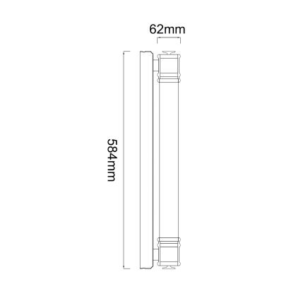 Open Design OR85273 - LED-kylpyhuoneen peilivalaisin OMI LED/13W/230V 58 cm IP44 musta