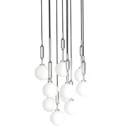 Open Design OR85358 - Riippuvalaisin vaijerilla ERO 10xG9/8W/230V kiiltävä kromi