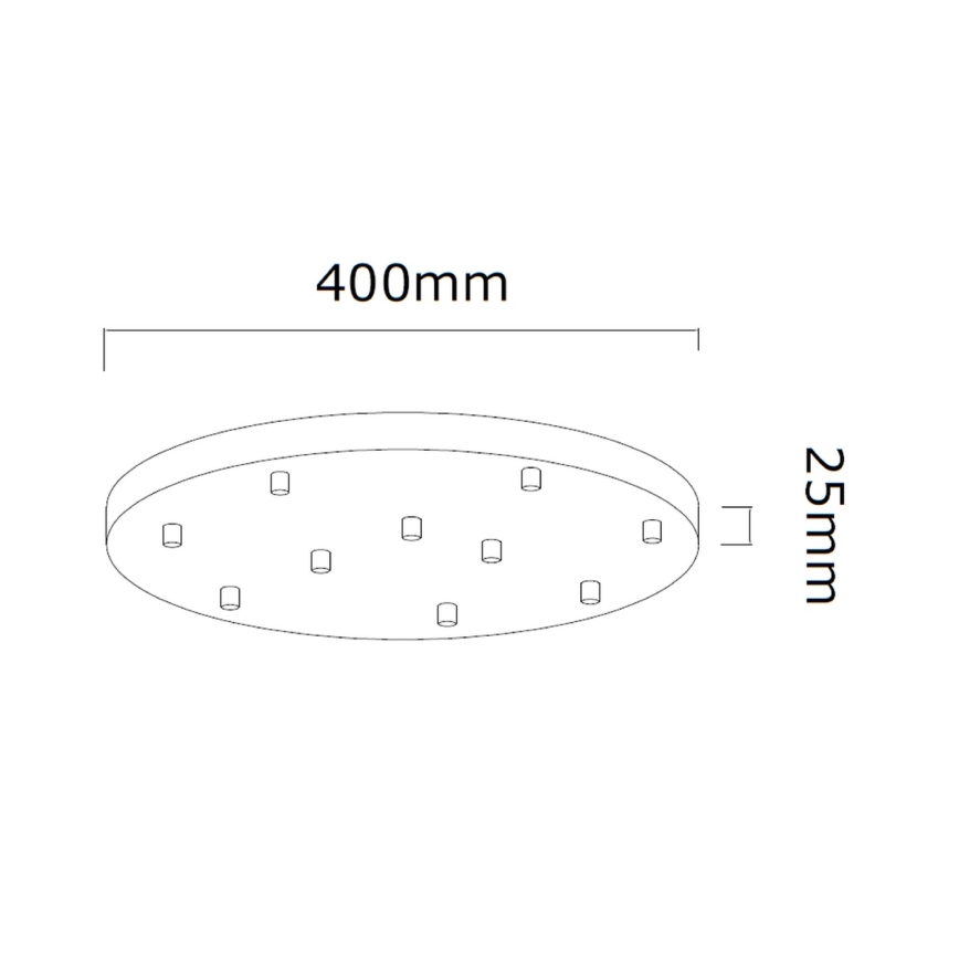 Open Design OR85365 - Riippuvalaisin vaijerilla ERO 10xG9/8W/230V kullanvärinen