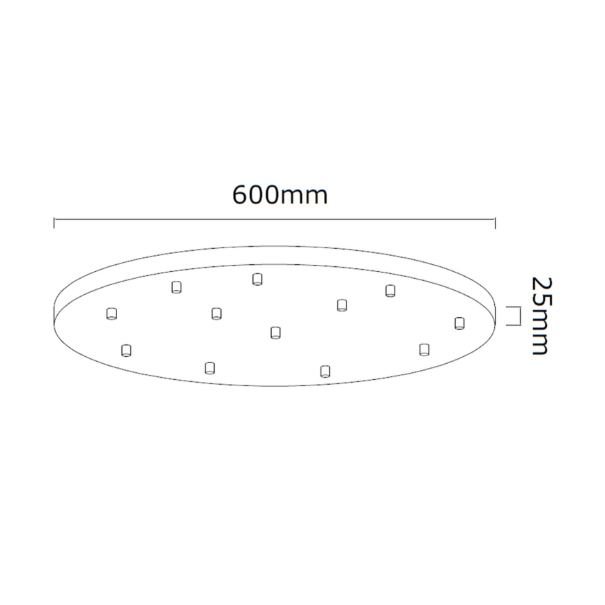 Open Design OR85389 - ERO-riippuvalaisin vaijerilla 12xG9/8W/230V kiiltävä kromi