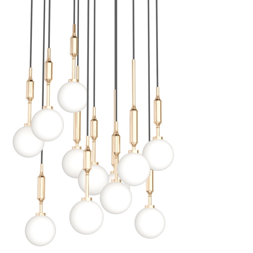 Open Design OR85396 - Riippuvalaisin vaijerilla ERO 12xG9/8W/230V kultainen