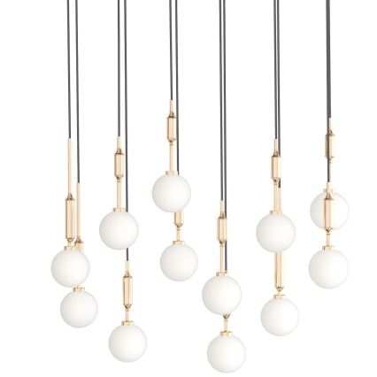 Open Design OR85457 - ERO-riippuvalaisin vaijerilla 12xG9/8W/230V, kultainen