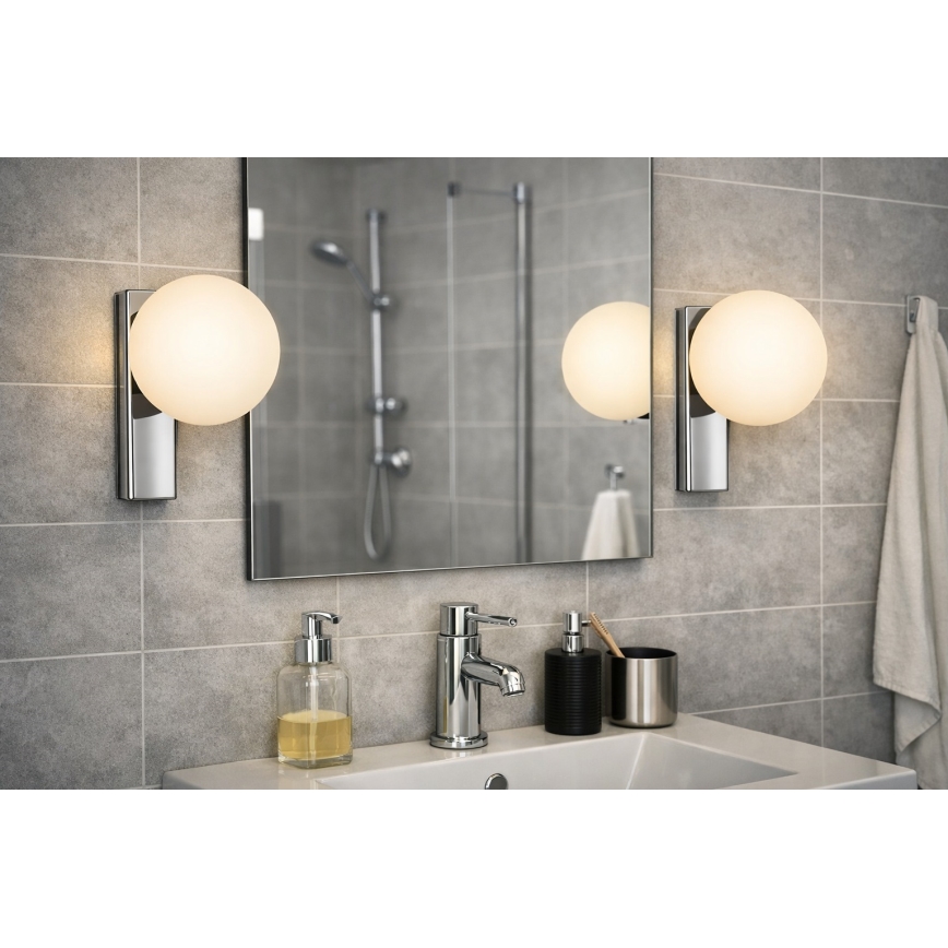 Open Design OR85525 - Kylpyhuoneen seinävalaisin BOLETTA 1xG9/8W/230V IP44 kiiltävä kromi