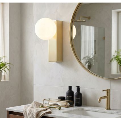 Open Design OR85532 - Kylpyhuoneen seinävalaisin BOLETTA 1xG9/8W/230V IP44 messinki