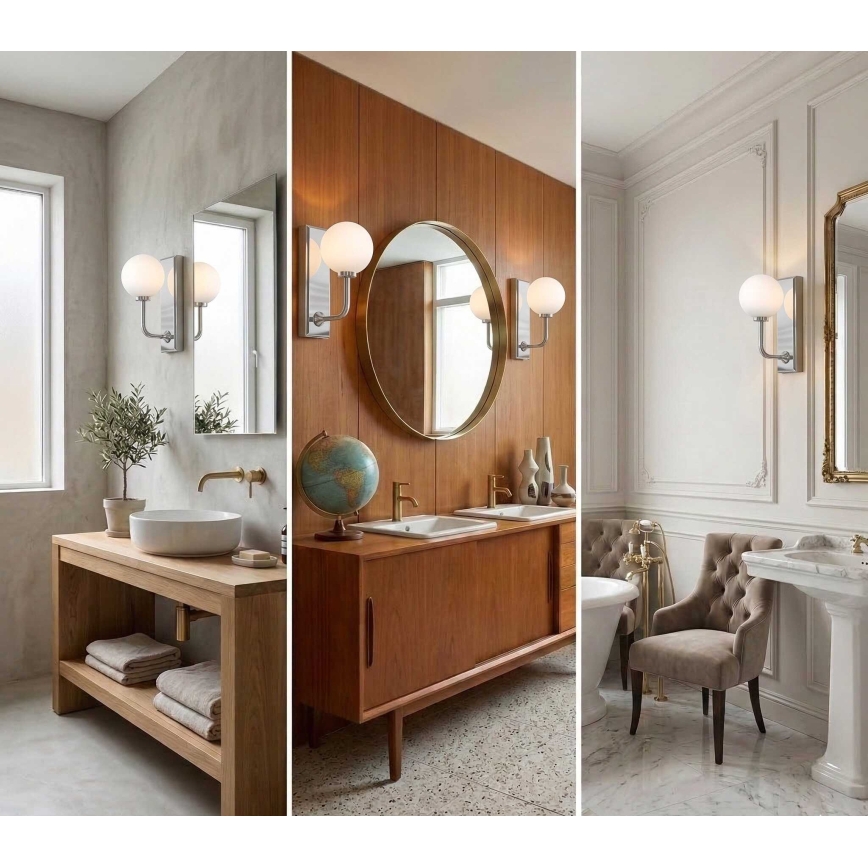 Open Design OR85594 - ERO kylpyhuoneen seinävalaisin 1xG9/9W/230V IP44 kiiltävä kromi