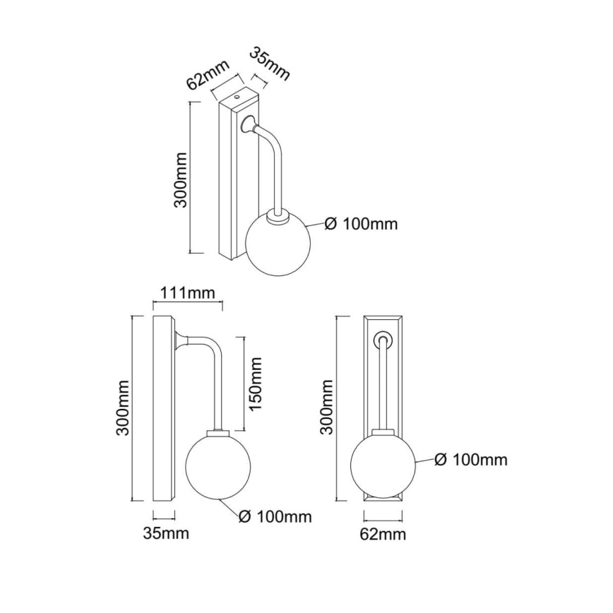 Open Design OR85600 - Kylpyhuoneen seinävalaisin ERO 1xG9/9W/230V IP44 messinki
