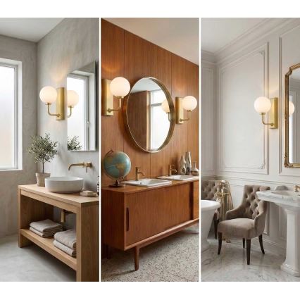 Open Design OR85600 - Kylpyhuoneen seinävalaisin ERO 1xG9/9W/230V IP44 messinki