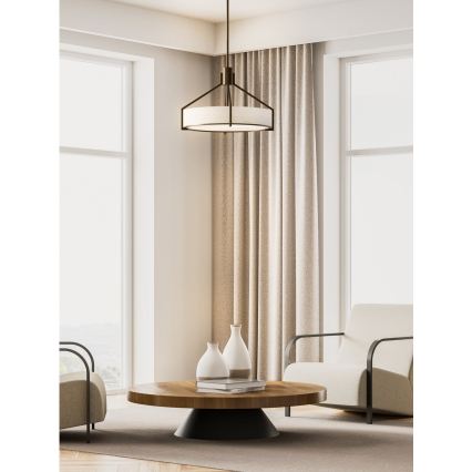 Open Design OR85648 - Varrellinen kattokruunu DORETTO 4xE27/15W/230V halkaisija 50 cm ruskea/beige