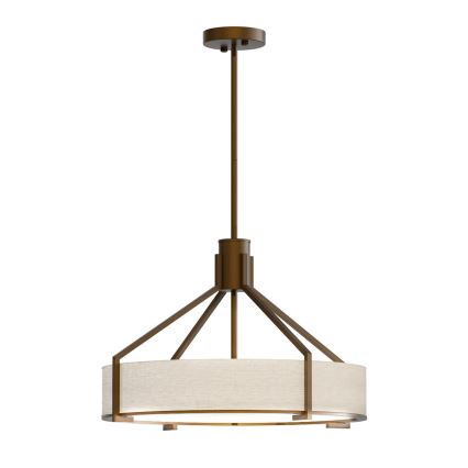 Open Design OR85648 - Varrellinen kattokruunu DORETTO 4xE27/15W/230V halkaisija 50 cm ruskea/beige