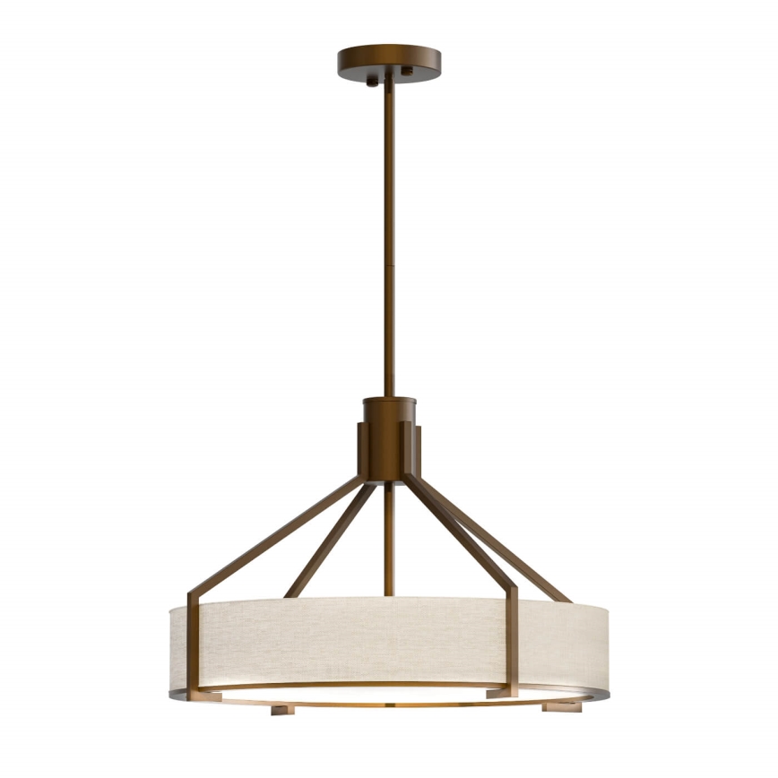 Open Design OR85648 - Varrellinen kattokruunu DORETTO 4xE27/15W/230V halkaisija 50 cm ruskea/beige