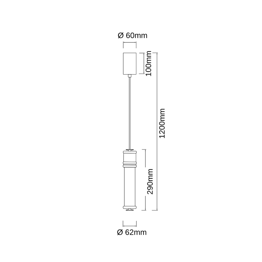 Open Design OR85723 - LED-riippuvalaisin vaijerilla OMI LED/10W/230V, messinkinen