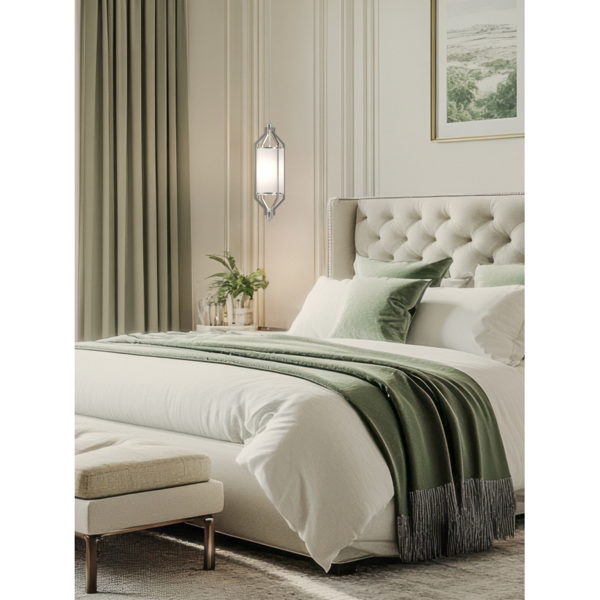 Open Design OR85853 - ZUNDO varrellinen kattovalaisin 1xE27/15W/230V mattakromi/valkoinen