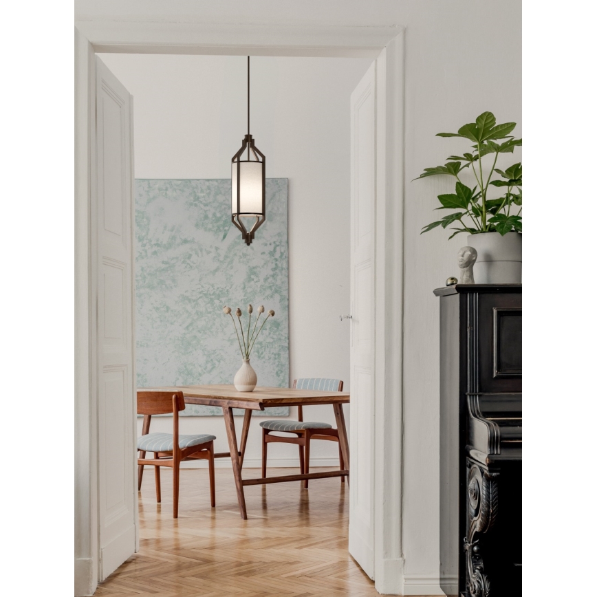 Open Design OR85877 - Riippuvalaisin varrella ZUNDO 1xE27/15W/230V ruskea/beige