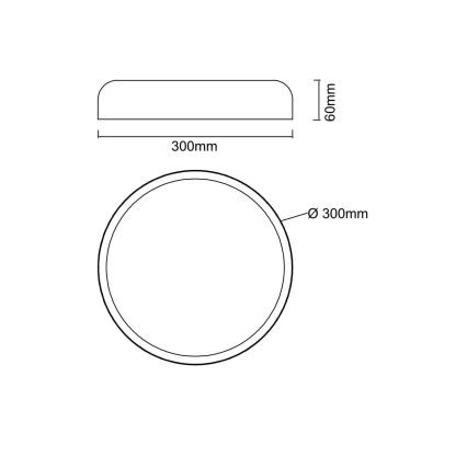 Open Design OR85969 - CEDRONE LED - kattovalaisin, 25 W, 230 V, 3000/4500/6500 K, Ø 30 cm, beige