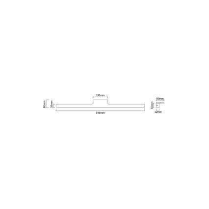 Open Design OR86157 - LUCE LED/12W/230V kylpyhuoneen peilivalaisin 3000/4500/6500K 91,5 cm IP44 kiiltävä kromi