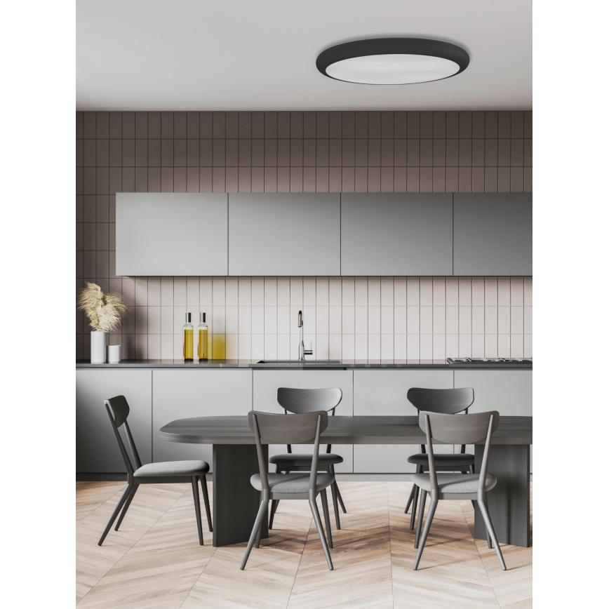 Open Design OR86232 - PIATTO LED -kattovalaisin 55 W/230 V, 3000/4500/6500 K, Ø 60 cm, musta