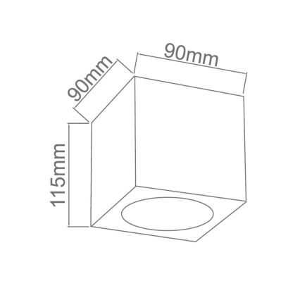 Open Design OR86300 - Kohdevalaisin CUBO 1xG9/8W/230V musta/ruusukulta