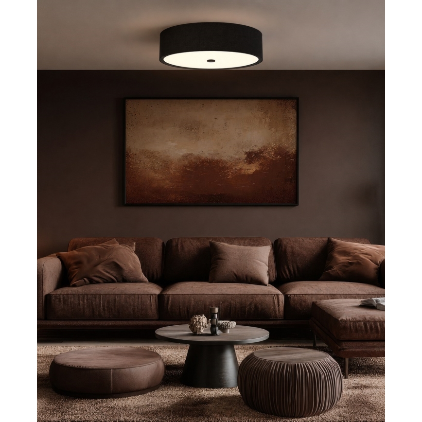 Open Design OR86584 - Kattovalaisin ZALINDRO 4xE27/15W/230V Ø 54,5 cm musta