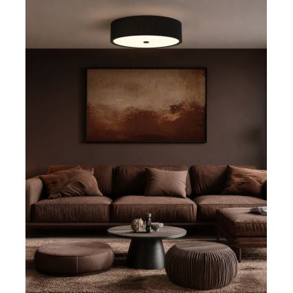 Open Design OR86591 - ZALINDRO-kattovalaisin 6xE27/15W/230V, halkaisija 74,5 cm, musta