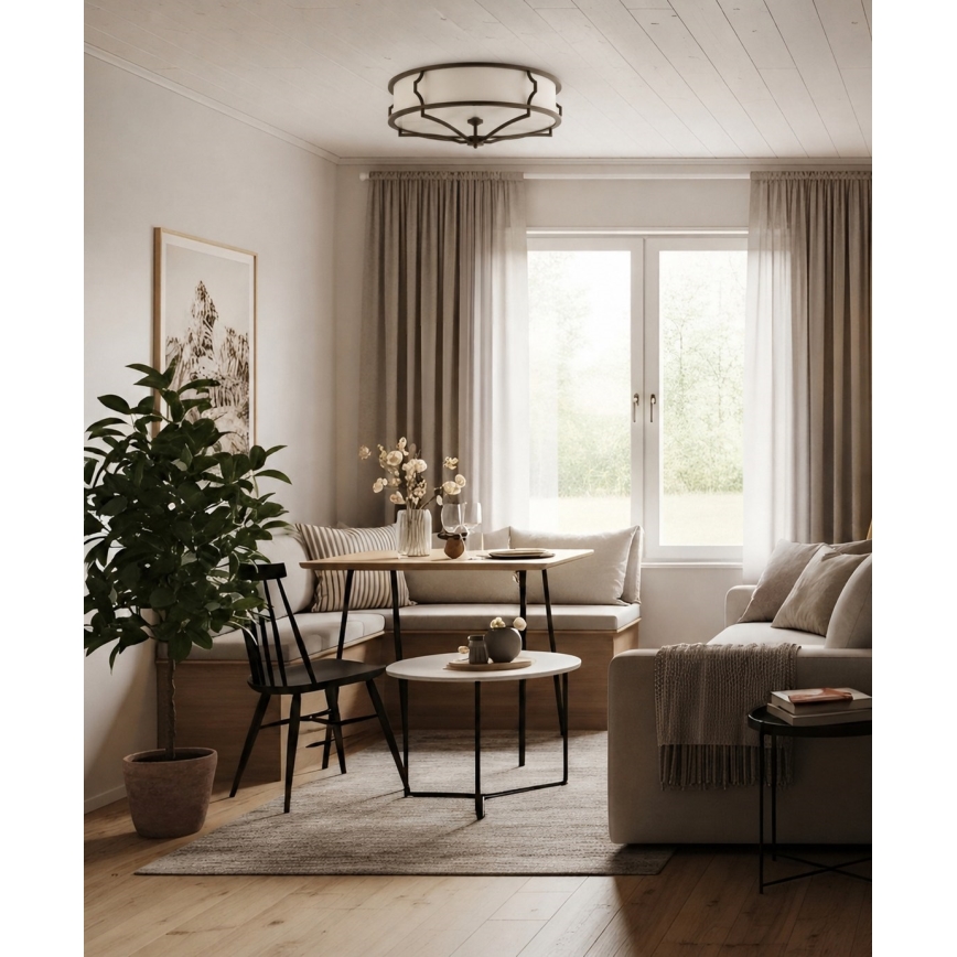 Open Design OR86607 - Kattovalaisin STESSO 4xE27/12W/230V Ø 65 cm ruskea