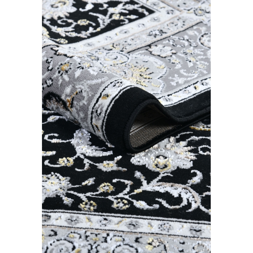 Orientaalinen matto GRECE 120x170 cm 2150 g/m2 musta/harmaa/valkoinen