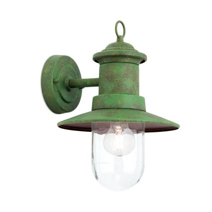 Ulkoseinävalaisin LEONIE 1xE27/60W/230V IP44 vihreä