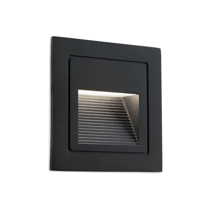 LED Upotettava valaisin LORO LED/2W/230V IP65 musta