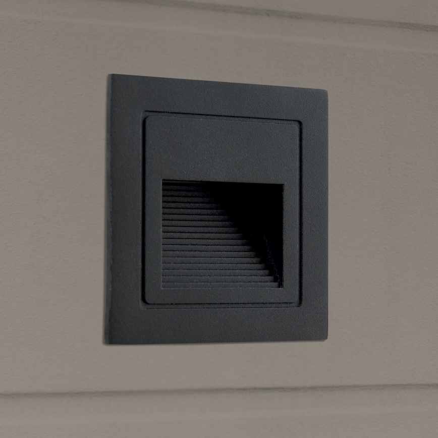 LED Upotettava valaisin LORO LED/2W/230V IP65 musta