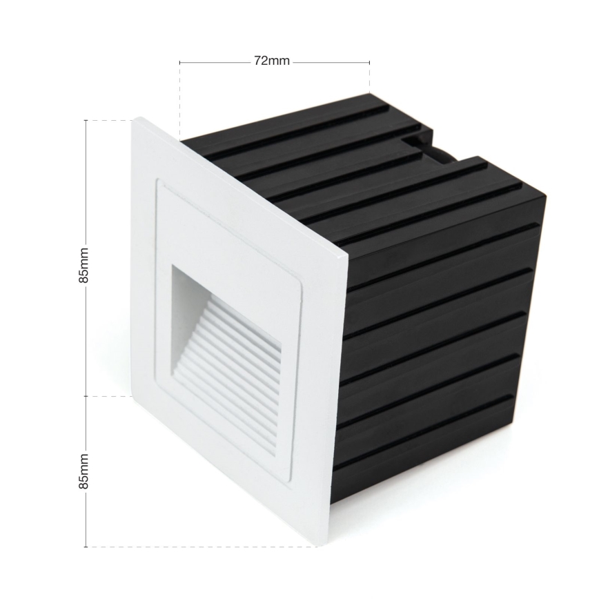 LED Upotettava valaisin LORO LED/2W/230V IP65 valkoinen