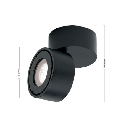 LED himmennettävä kylpyhuoneen kohdevalaisin HARVEY LED/15W/230V IP65 musta