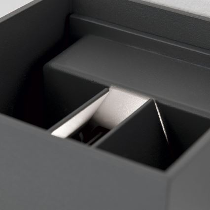 LED Ulkoseinävalaisin liiketunnistimella ja hämäräkytkimellä CUBE-S LED/13W/230V IP54 antrasiitti