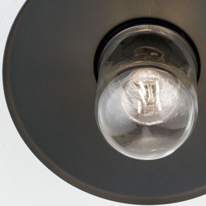 Ulkokäyttöön pinta-asennettava kattovalaisin EDWARD 1xE27/60W/230V IP44 antrasiitti