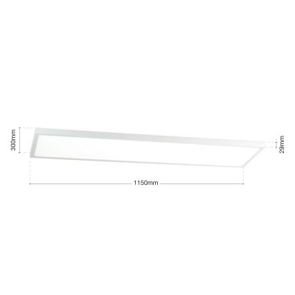 LED-himmennettävä pinta-asennettava DISC-paneeli LED/40W/230V 2700/3000/4000K 115x30 cm valkoinen
