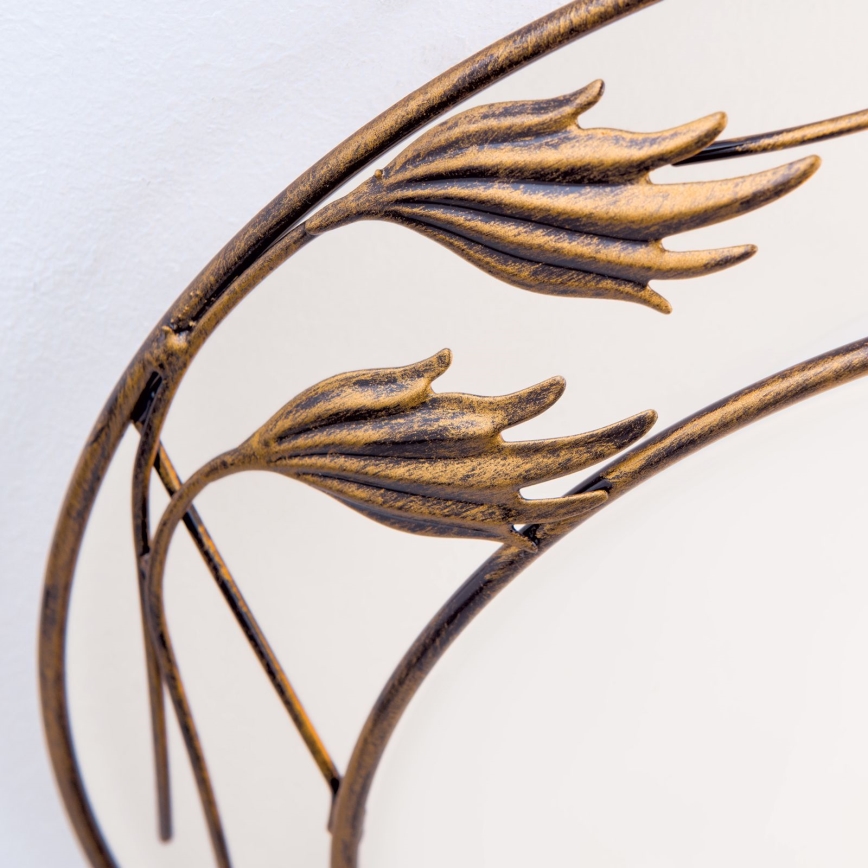 Kattovalo FLEUR 2xE27/60W/230V halkaisija 40 cm pronssi