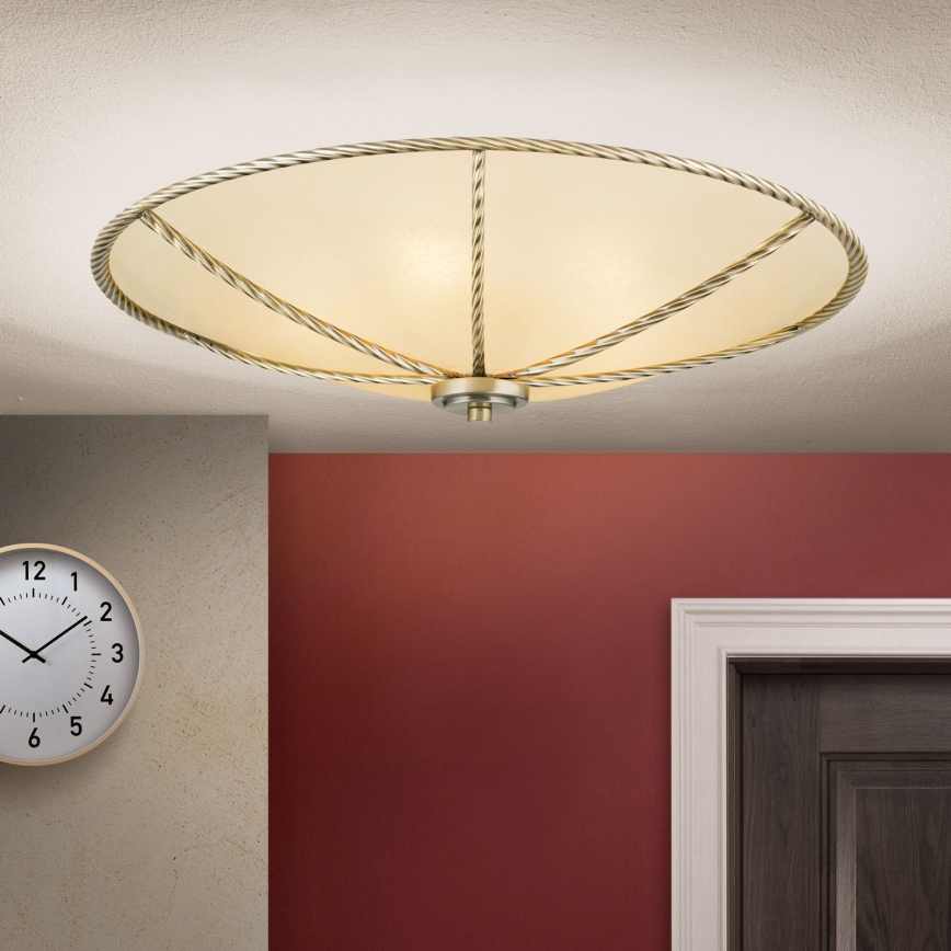 Kattovalo MAURO 5xE27/60W/230V halkaisija 56 cm pronssi