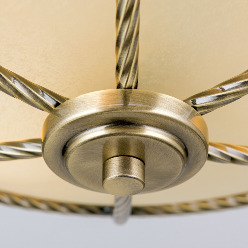 Riippukattokruunu MAURO 3xE27/60W/230V halkaisija 42 cm pronssi