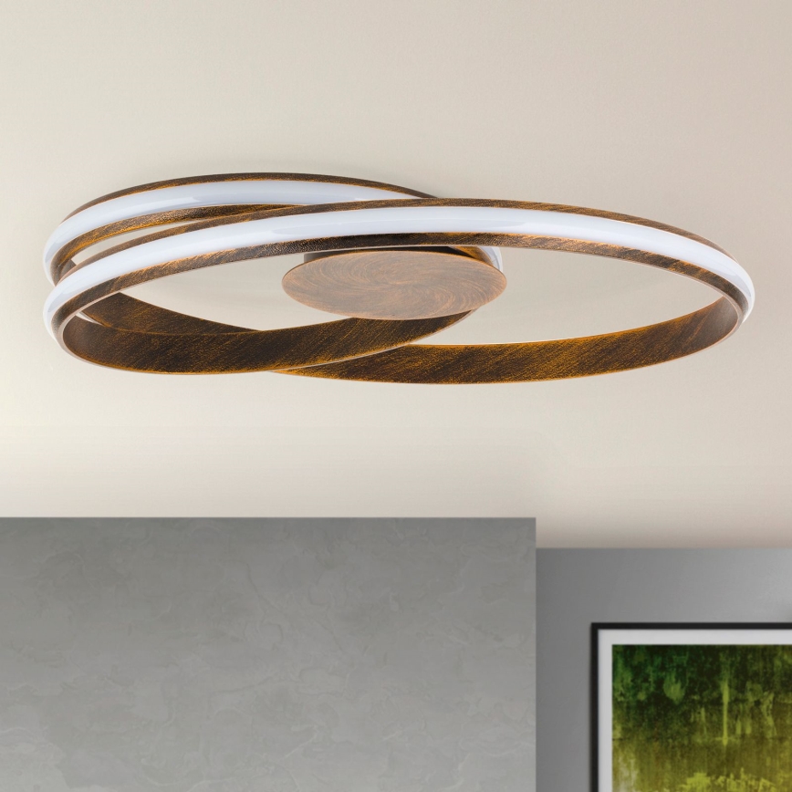 LED himmennettävä kattovalaisin CIRCUS LED/30W/230V ruskea/patina