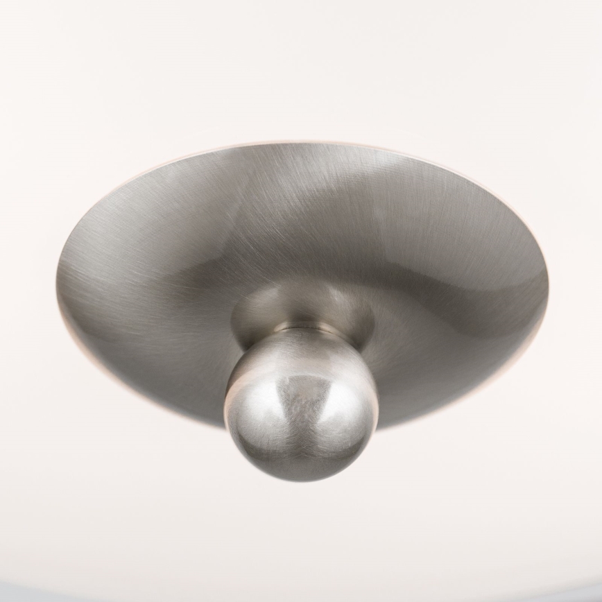 Kattovalo LANDHAUS 2xE27/60W/230V halkaisija 28 cm mattakromi/valkoinen