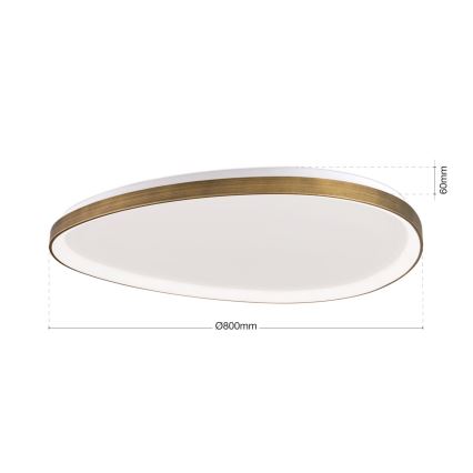 LED-kattovalaisin CHARLIE LED/72W/230V halkaisija 80 cm kulta